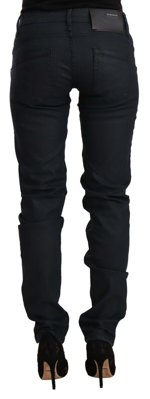 Acht Chic Skinny Black Denim med lav talje