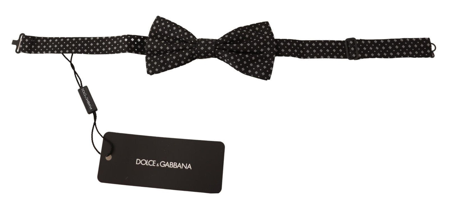 Dolce &amp; Gabbana Elegant Silkesort Fantasy sløjfe