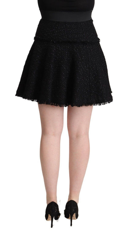 Dolce &amp; Gabbana Elegant Strikket A-Line Mini Nederdel