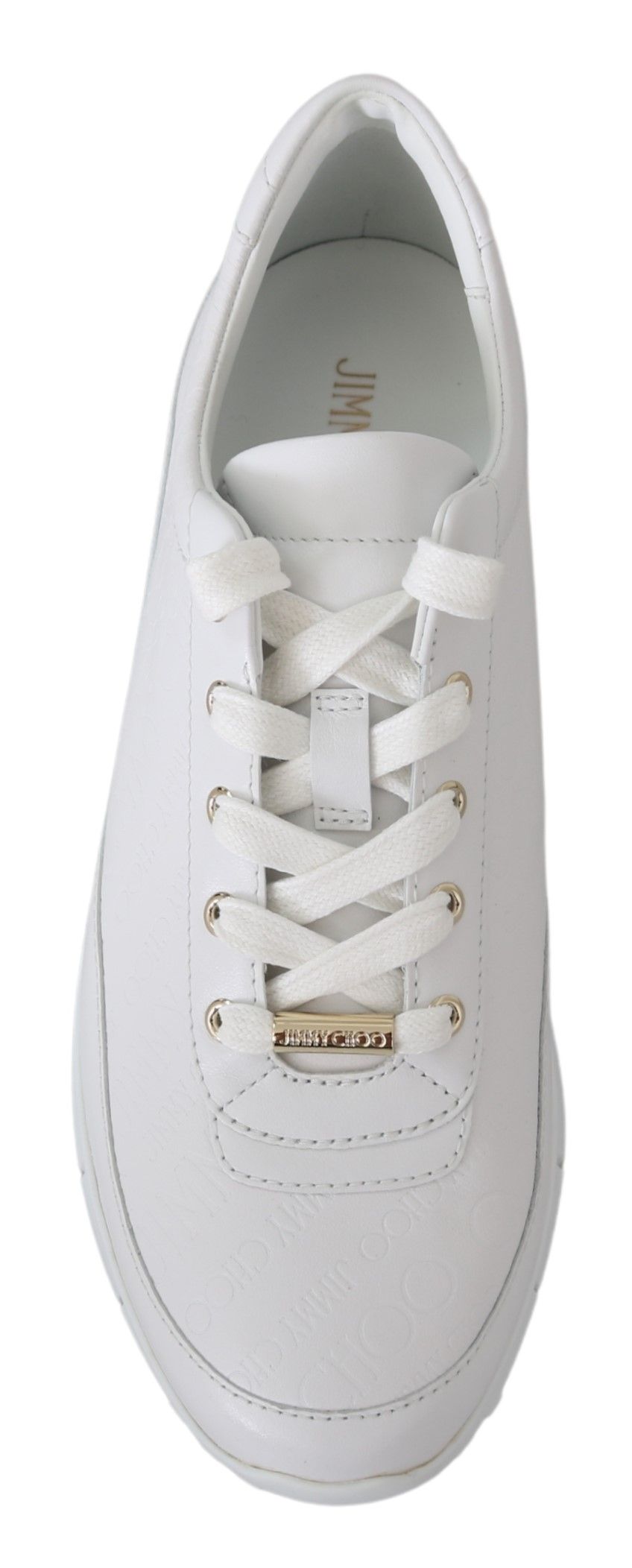 Jimmy Choo Elegante hvide lædersneakers