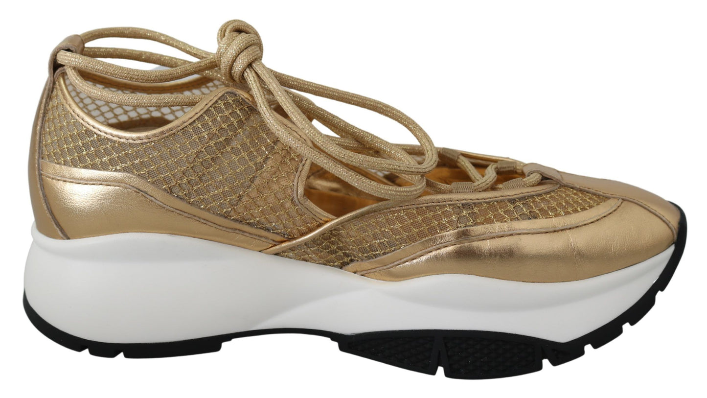 Jimmy Choo Golden Glamour Mesh læder sneakers