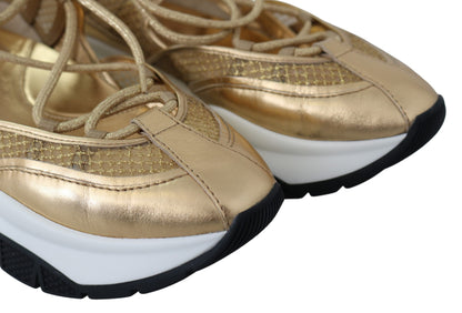 Jimmy Choo Golden Glamour Mesh Lædersneakers