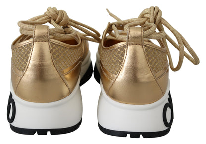 Jimmy Choo Golden Glamour Mesh Lædersneakers