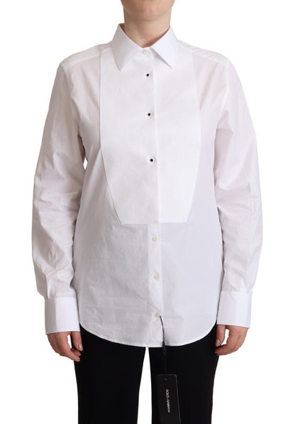 Dolce &amp; Gabbana Elegant Hvid Poplin Skjorte