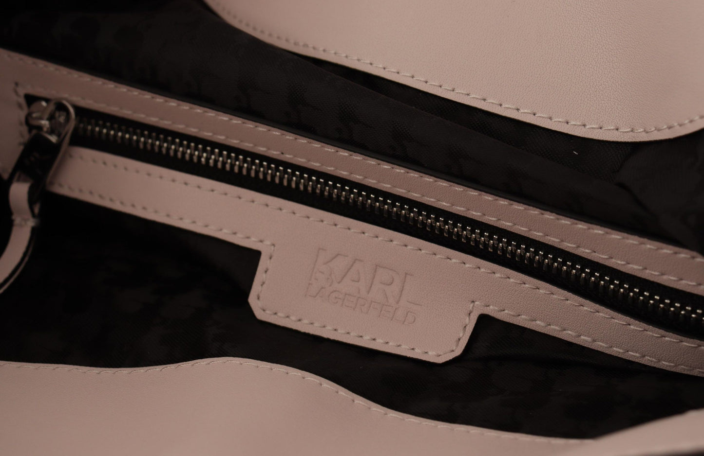 Karl Lagerfeld Elegant Mauve Chalk læder skuldertaske