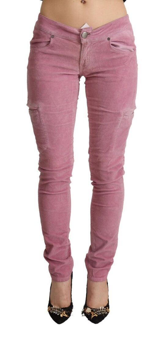 Acht Chic Pink Skinny Jeans med lav talje