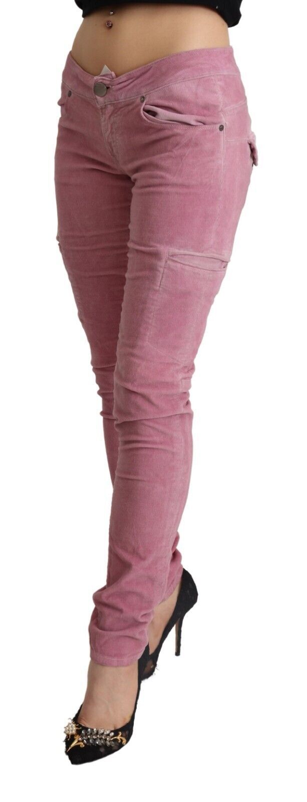 Acht Chic Pink Skinny Jeans med lav talje