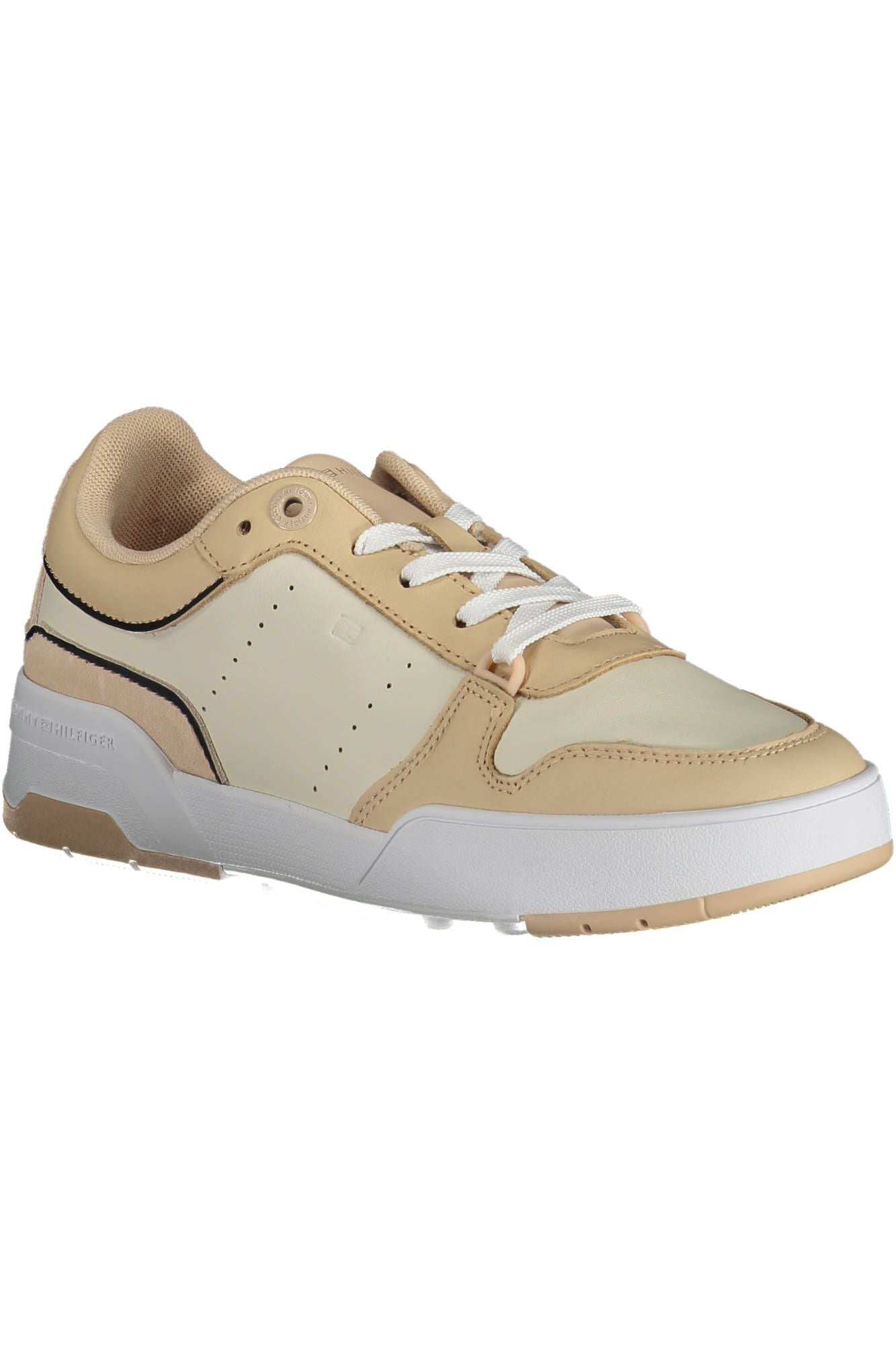 Tommy Hilfiger Beige Læder Sneaker til kvinder