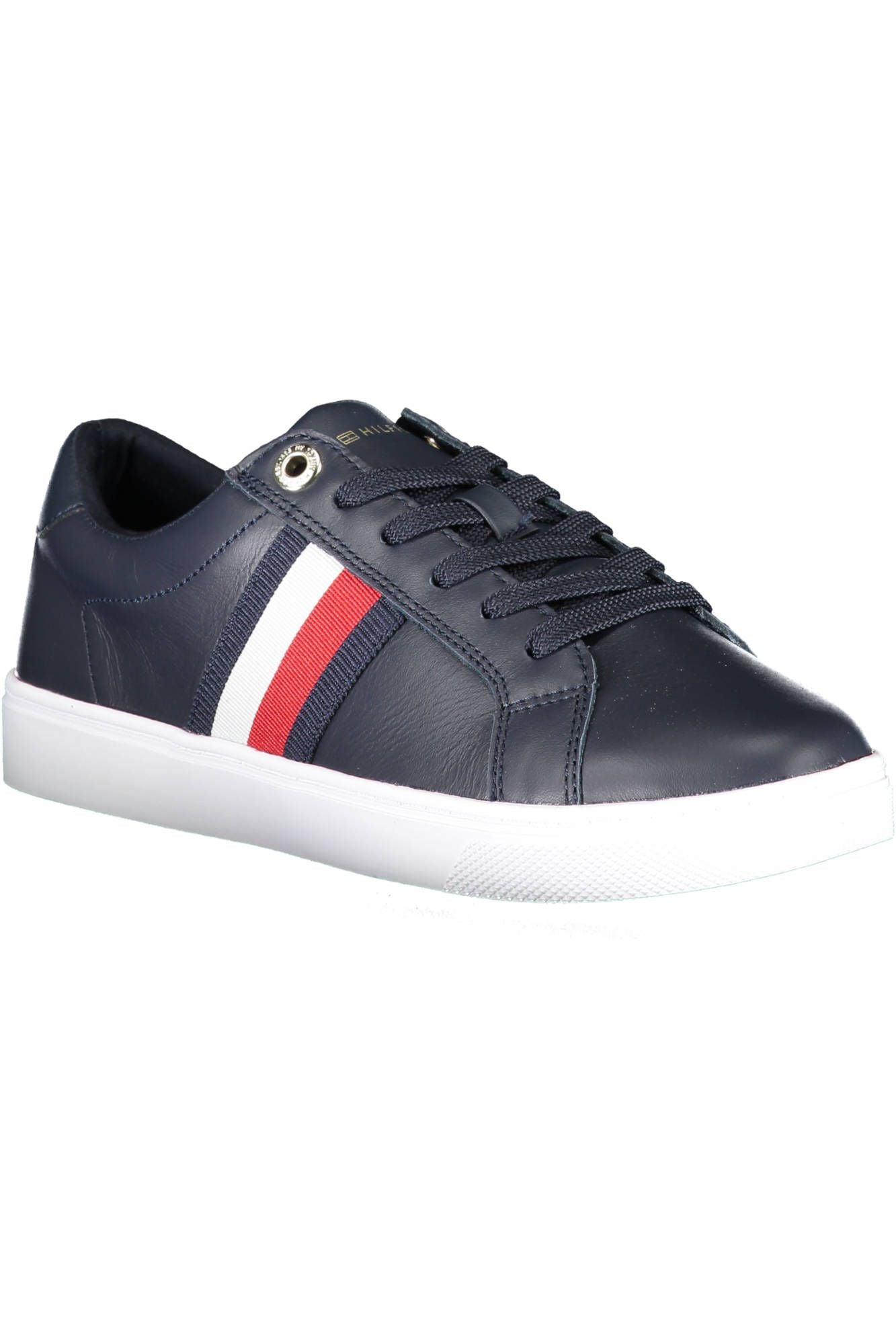 Tommy Hilfiger Blå Læder Sneaker til kvinder