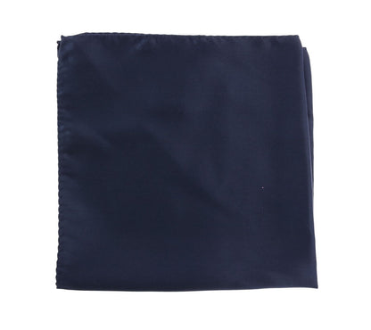 Dolce &amp; Gabbana Elegant Silk Pocket Square i skinnende blå