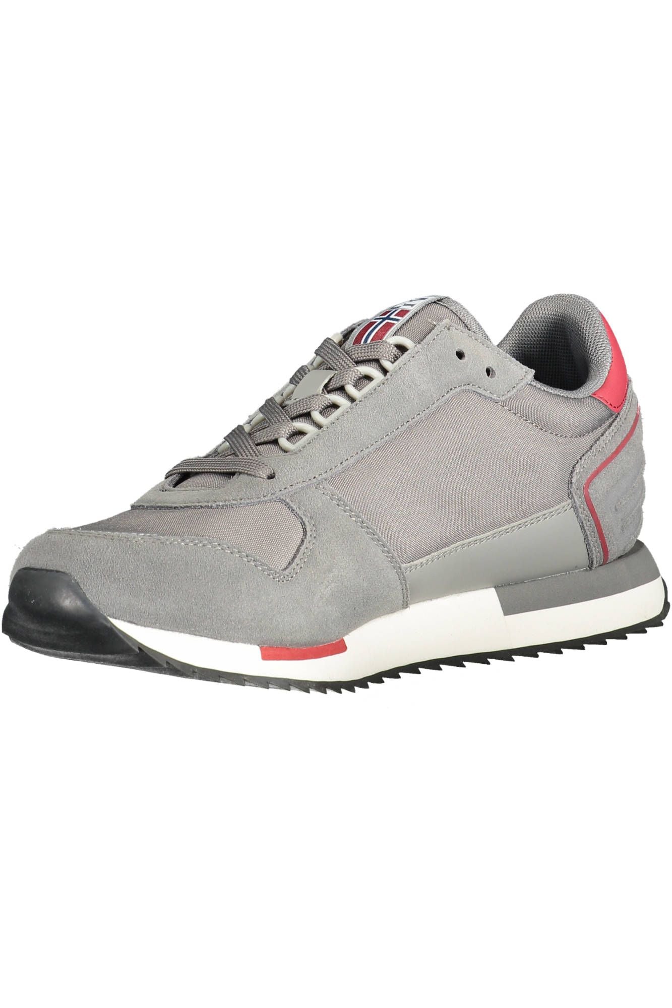 Napapijri Gray Leather Men Sneaker