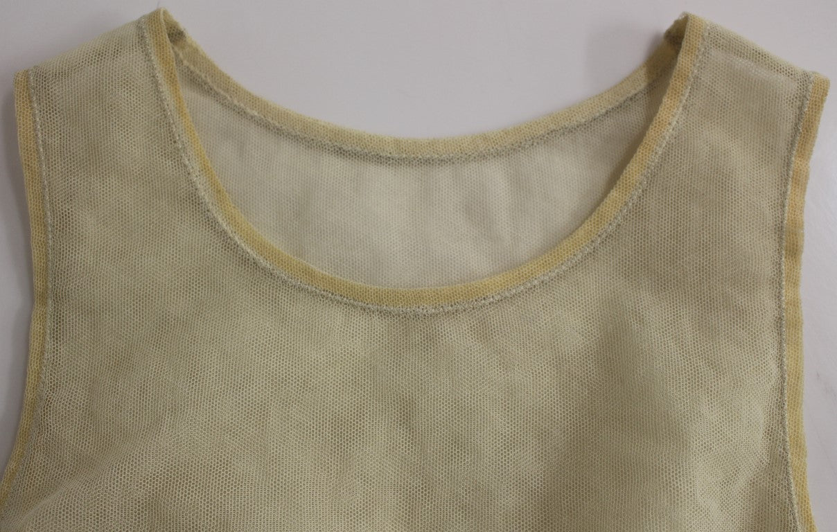 Dolce &amp; Gabbana Elegant Beige Tank Top Bluse