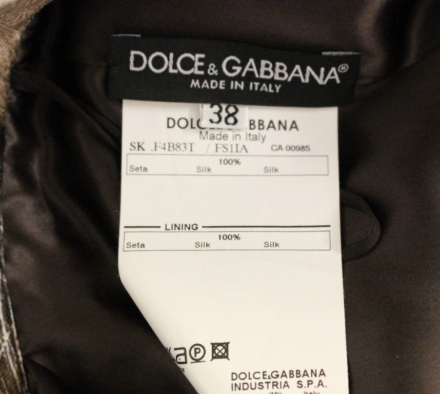 Dolce &amp; Gabbana Elegant Floral Silk Full Nederdel