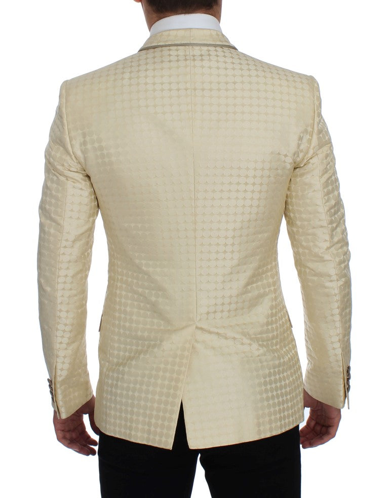 Dolce &amp; Gabbana sofistikeret beige polka prikket blazer &amp; vest