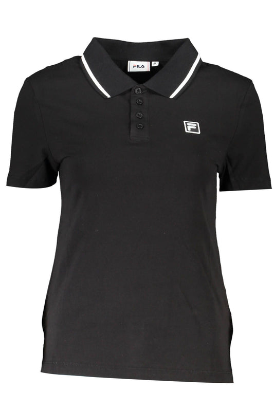 Fila sort bomuld poloshirt til kvinder