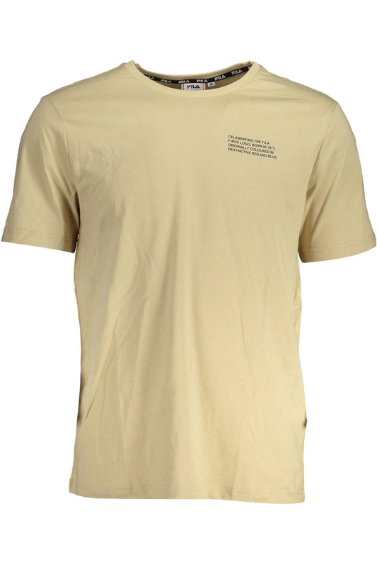 Fila Beige T-shirt i bomuld til mænd