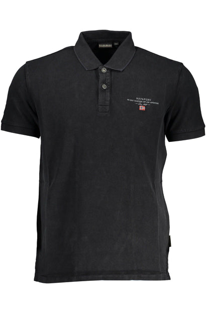 Napapijri klassisk sort broderet poloshirt