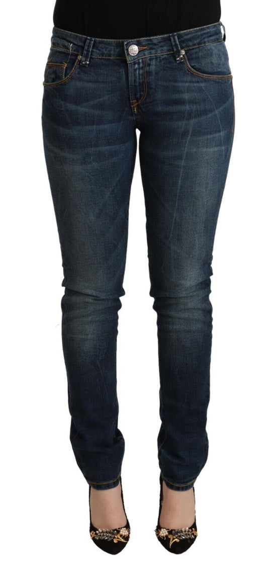 Acht Chic Slim-Fit Skinny Jeans med lav talje