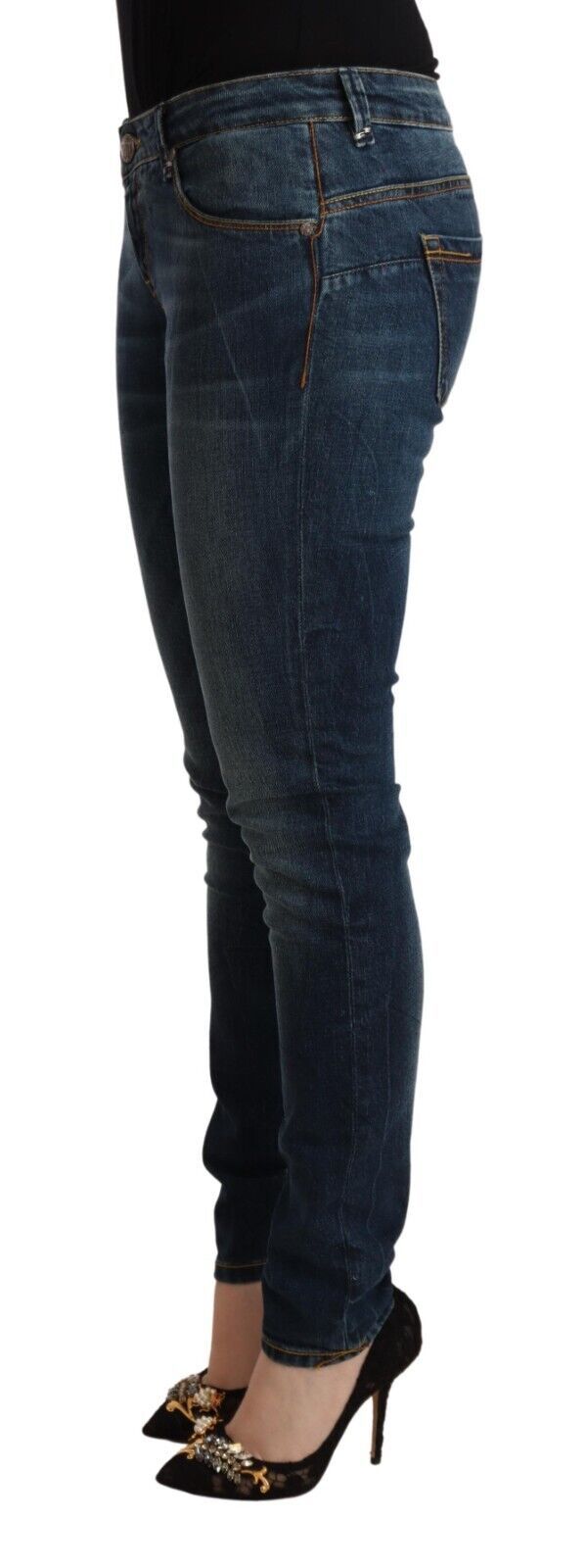 Acht Chic Slim-Fit Skinny Jeans med lav talje