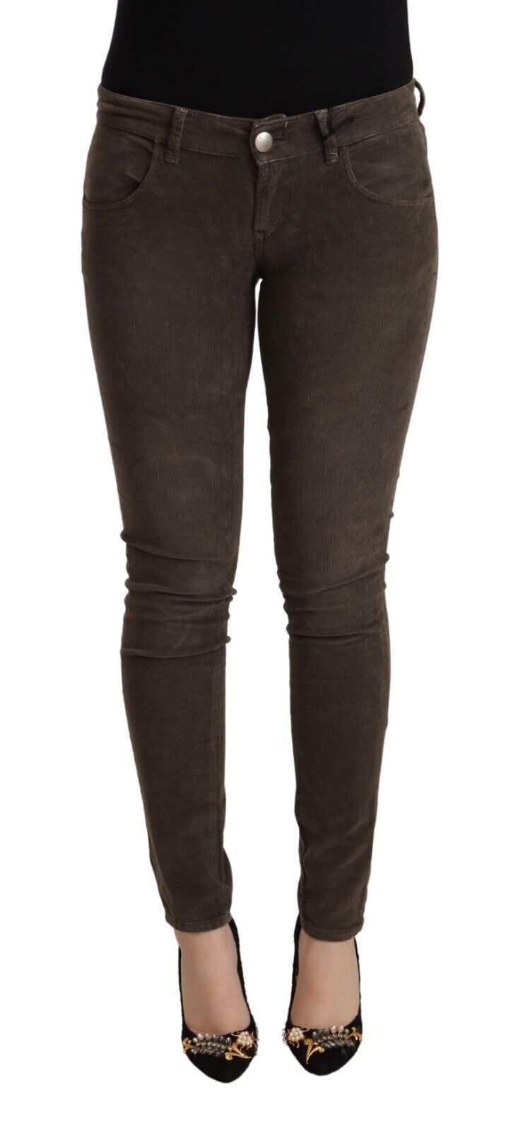 Acht Chic Slim Fit Brune Skinny Jeans