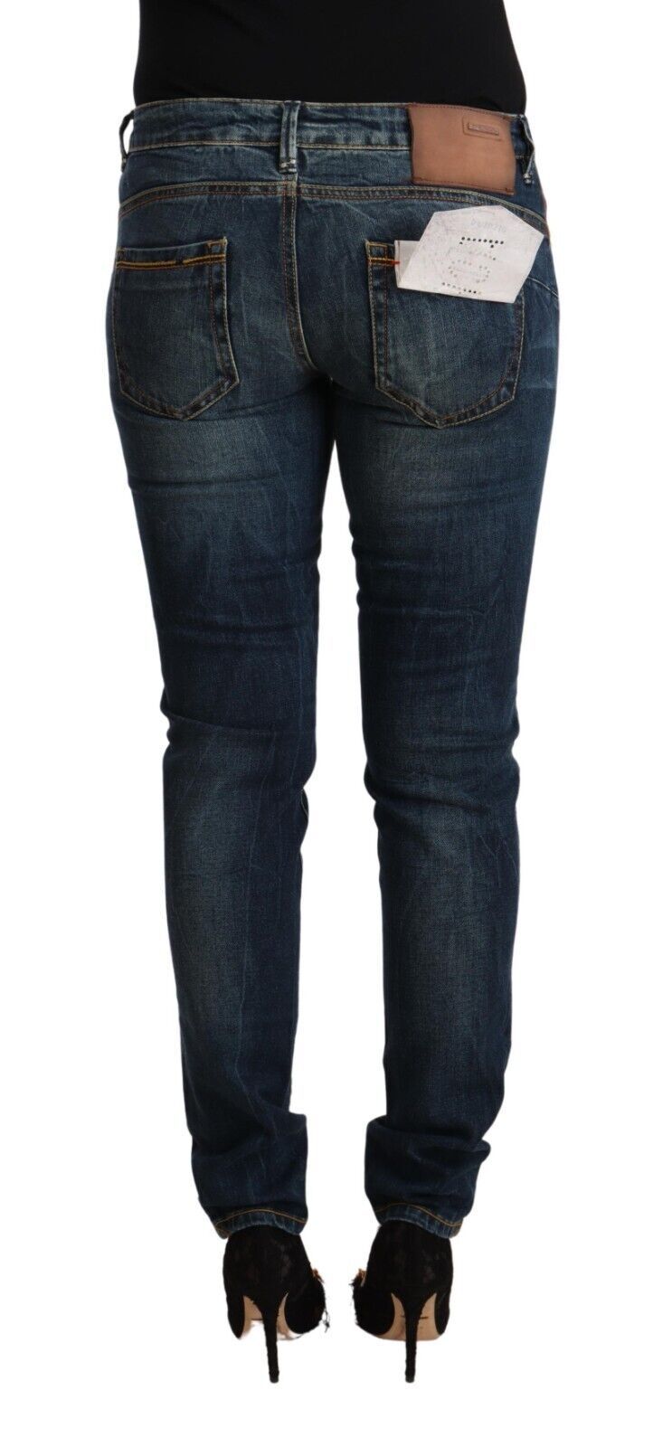 Acht Elegant Slim Fit denim jeans med lav talje