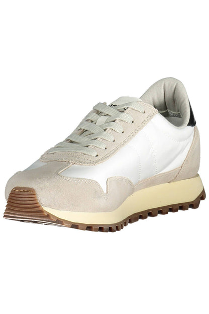 Blauer White Leather Men Sneaker