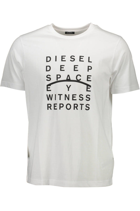 Diesel hvid bomuld herre T-shirt