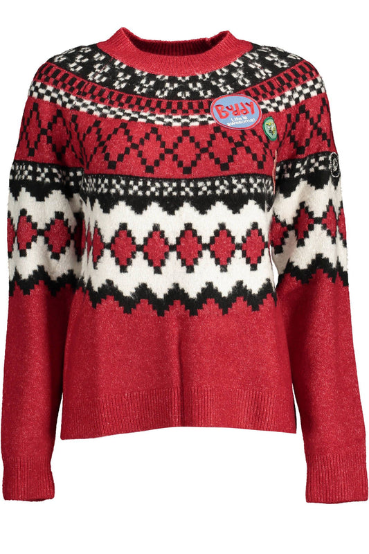 Desigual rød polyester sweater til kvinder