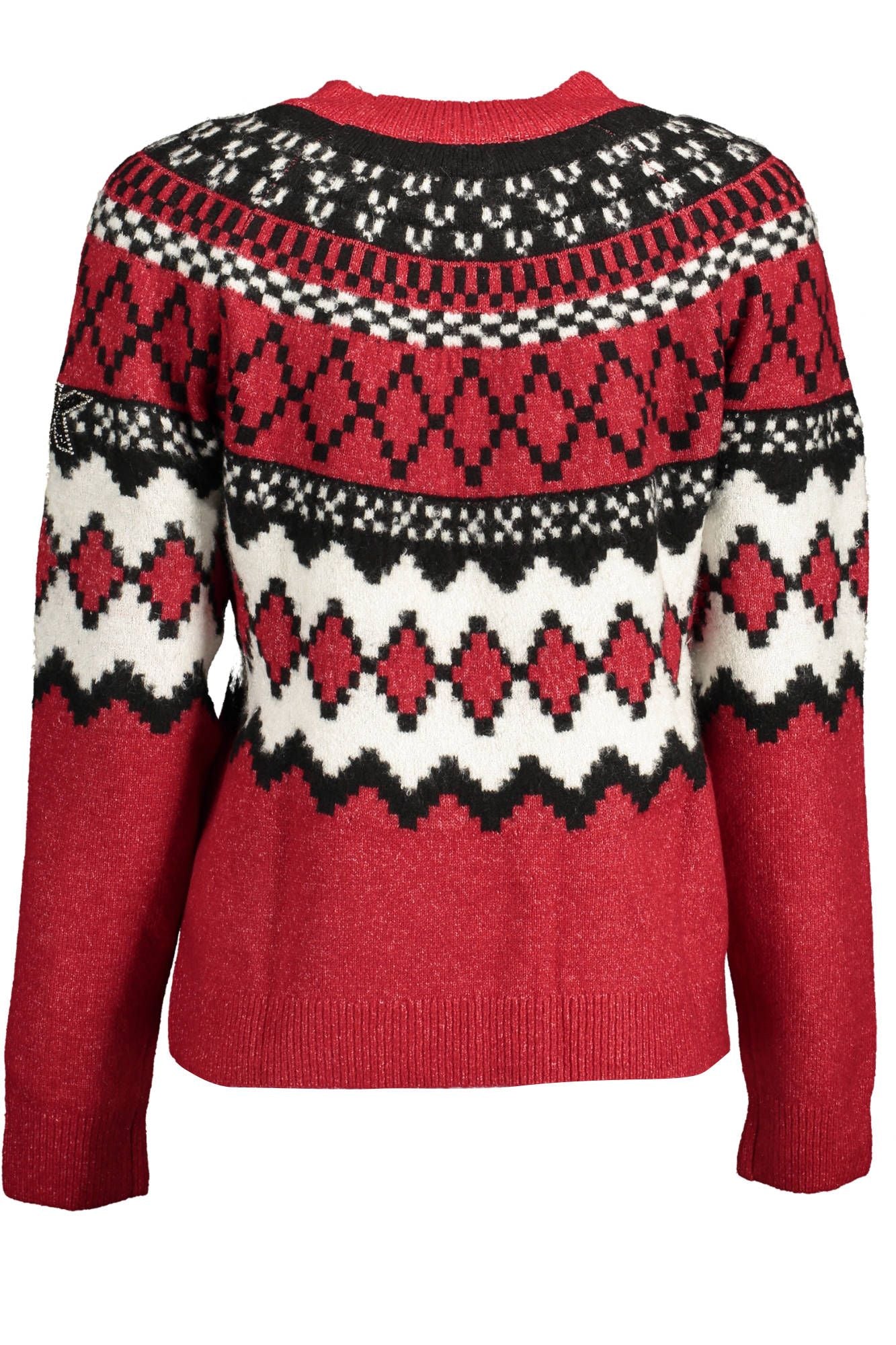 Desigual rød polyester sweater til kvinder