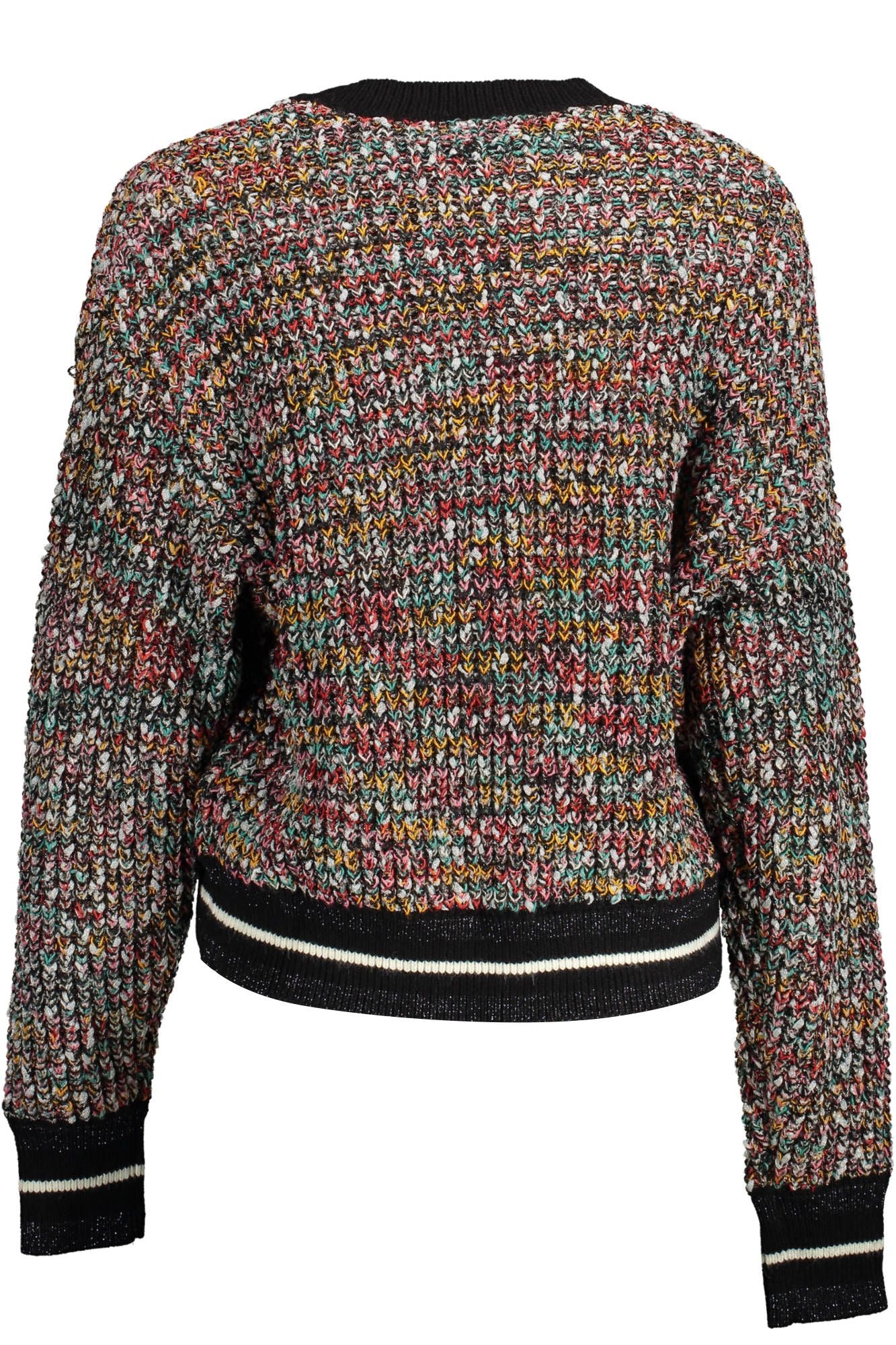 Desigual Enigmatic sort sweater med kontrasterende detaljer