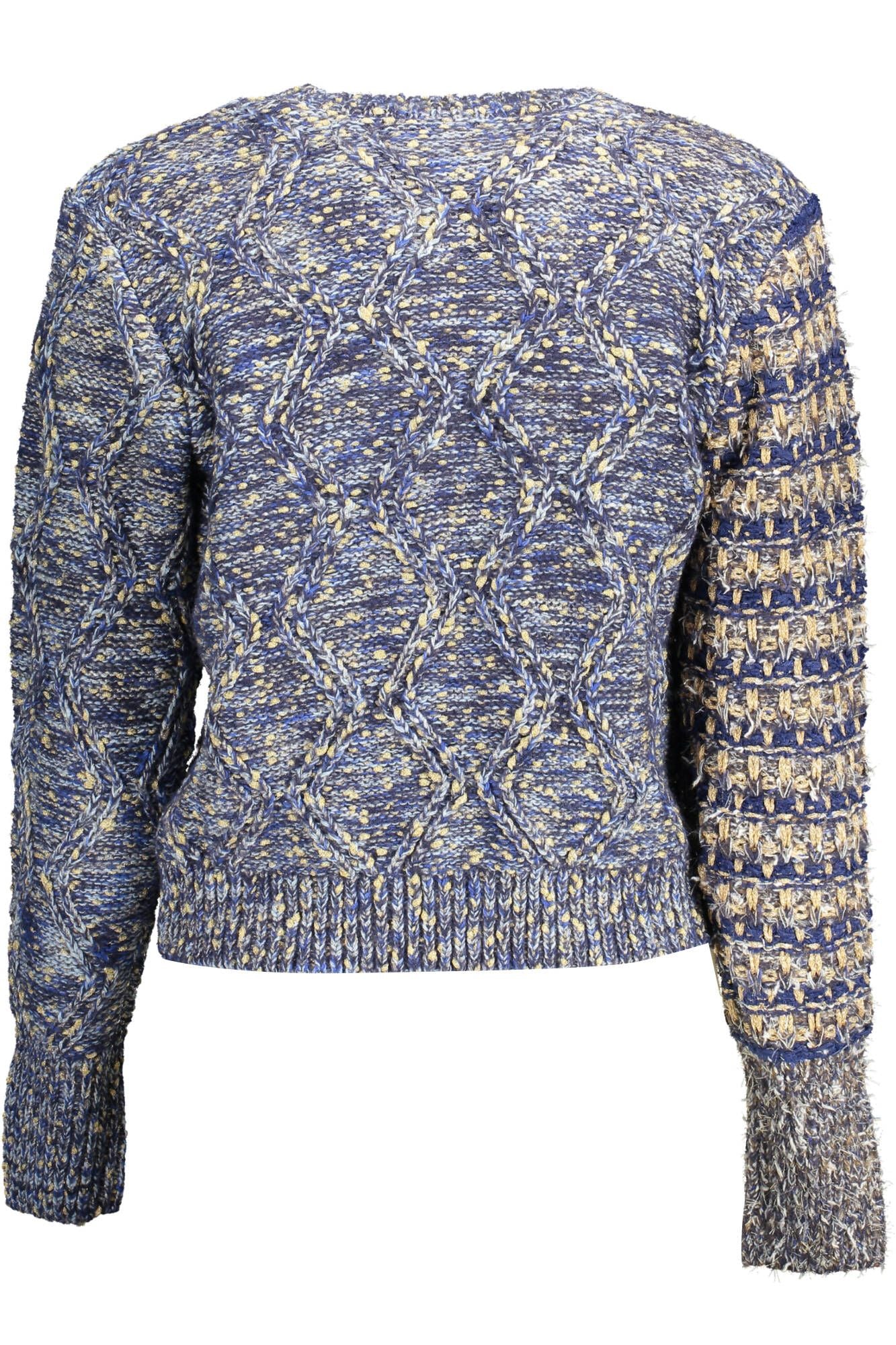 Desigual blå polyamid sweater til kvinder