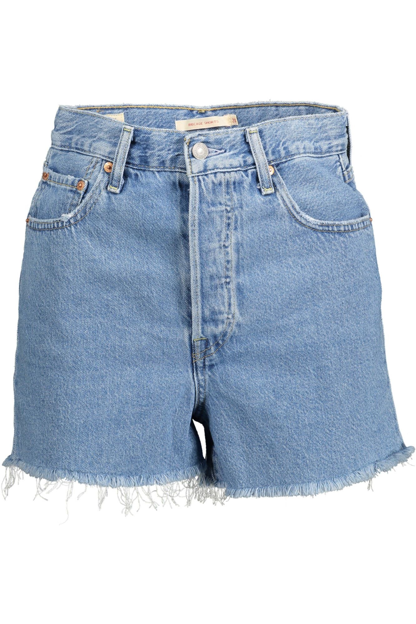 Levi's Chic denimshorts med frynser i lyseblå