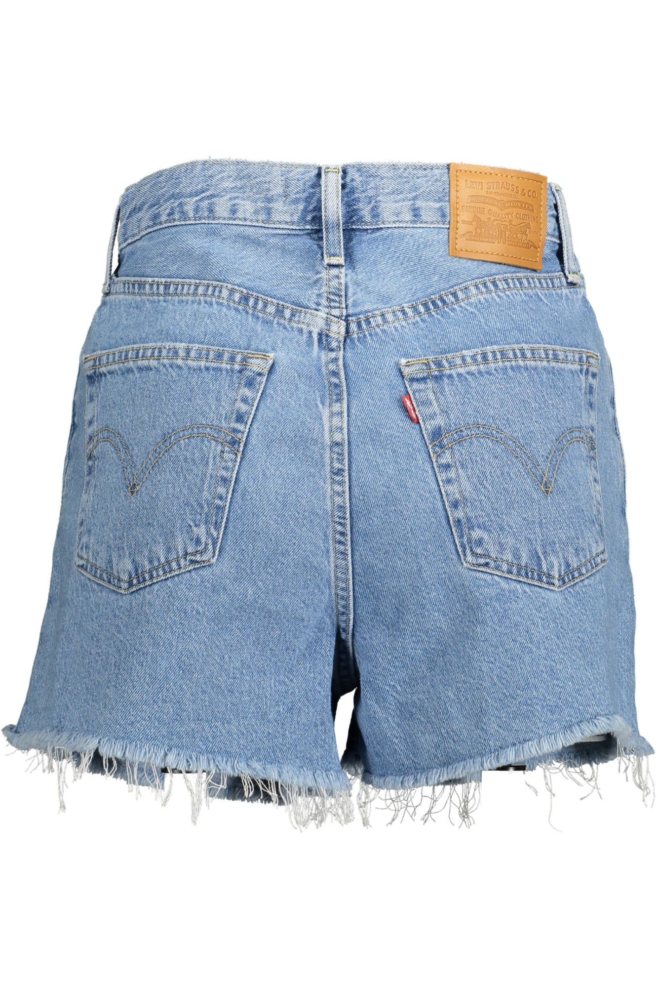 Levi's Chic denimshorts med frynser i lyseblå