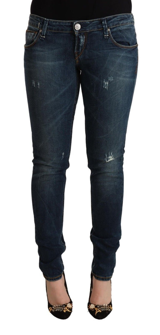 Acht Chic skinny denim jeans med lav talje