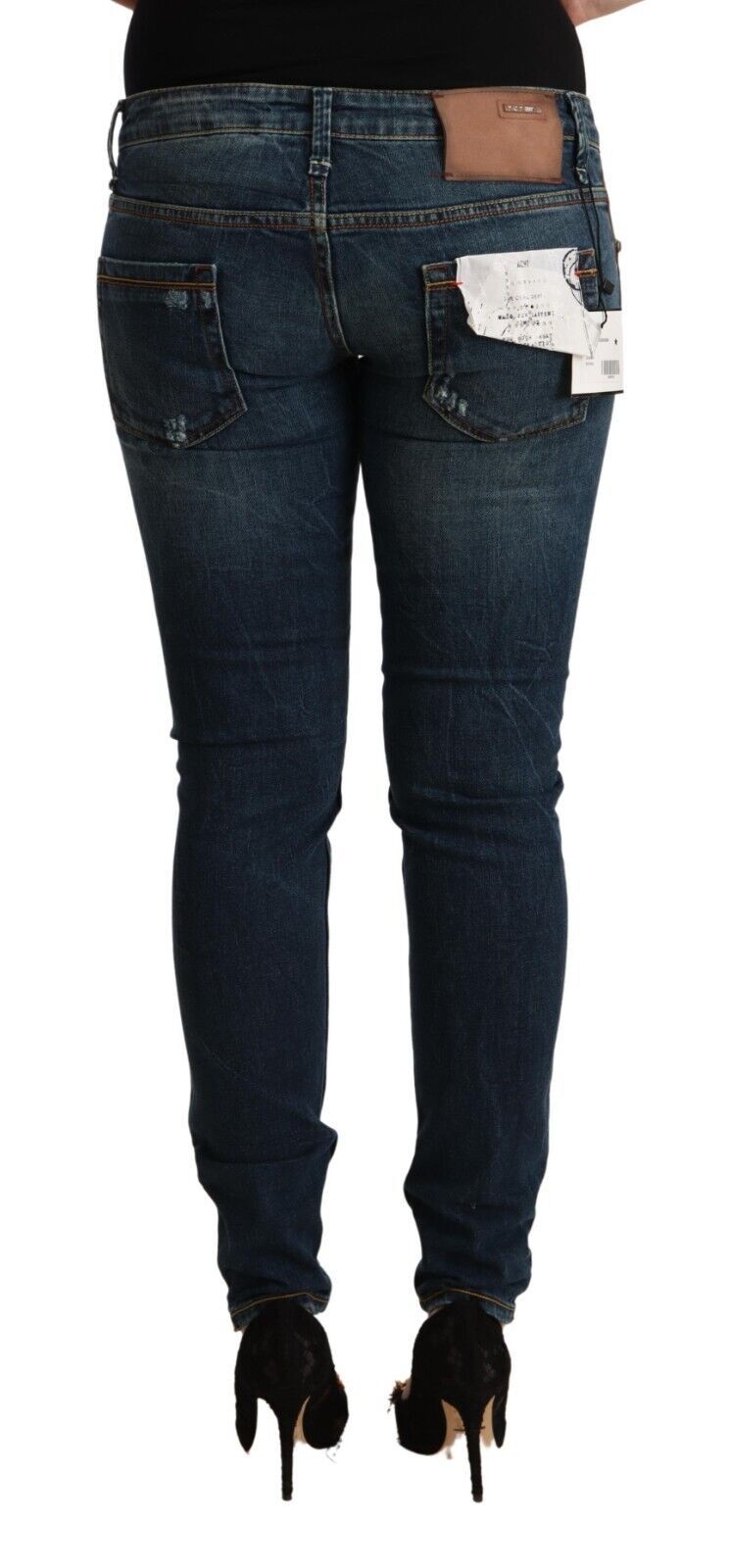 Acht Chic skinny denim jeans med lav talje