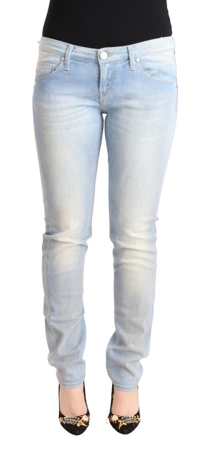 Acht Chic Lavtalje Skinny Lyseblå Denim