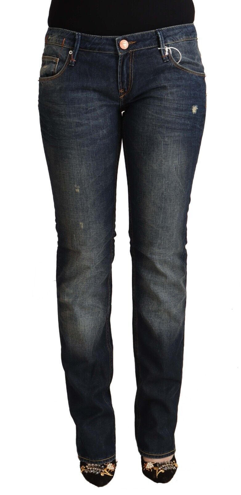 Acht Chic skinny denim jeans med lav talje