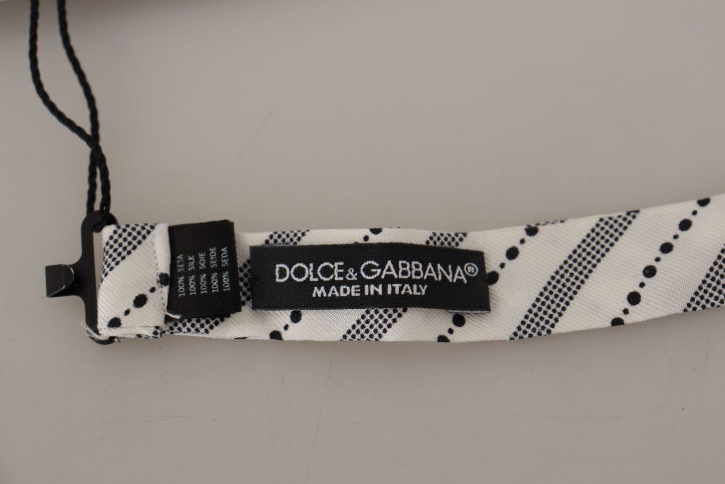 Dolce &amp; Gabbana Chic polkaprikket silkesløjfe