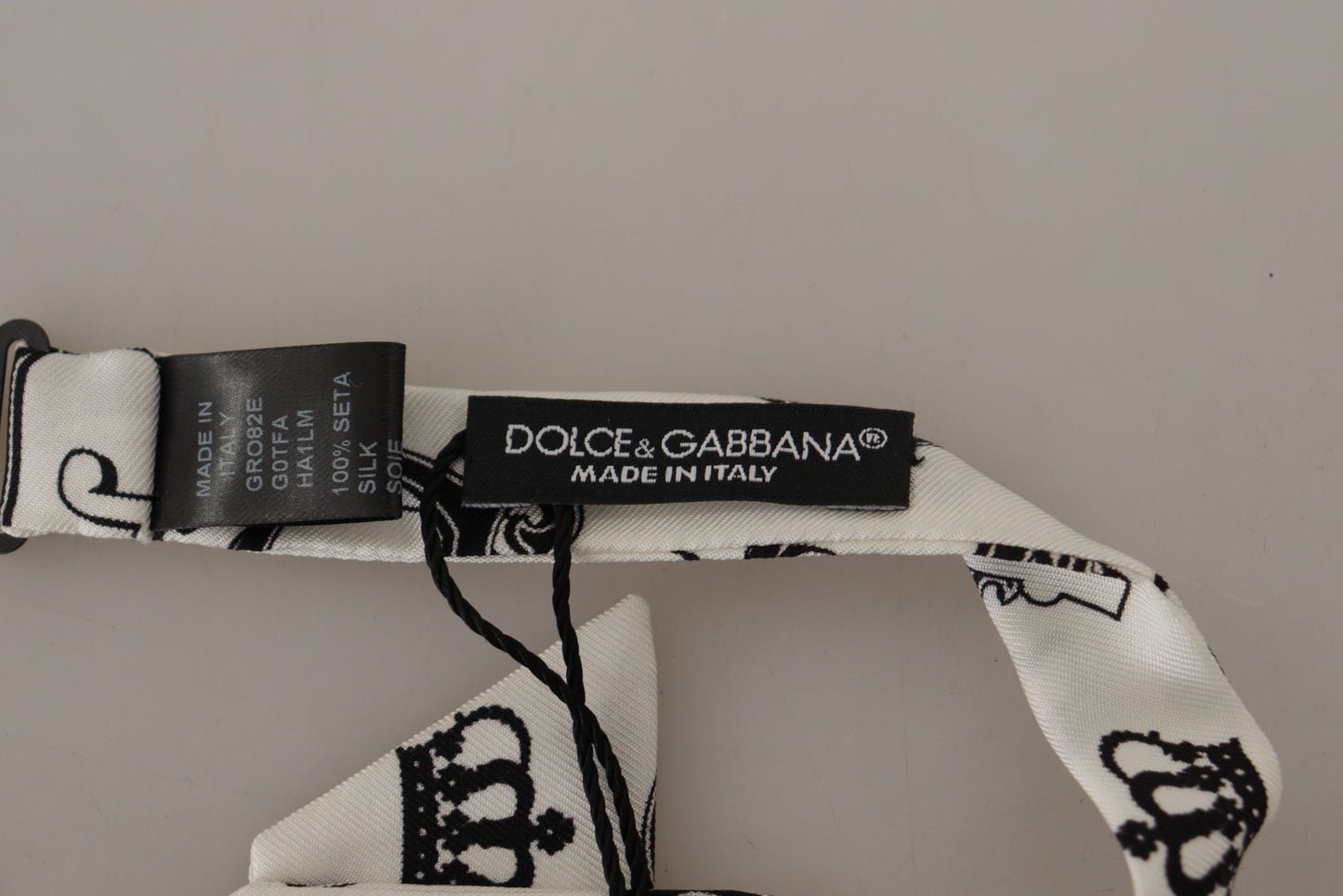 Dolce &amp; Gabbana elegant silke kronemønstret sløjfe