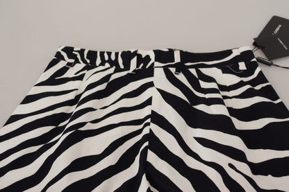 Dolce &amp; Gabbana Zebraprint Hotpants med mellemhøj talje