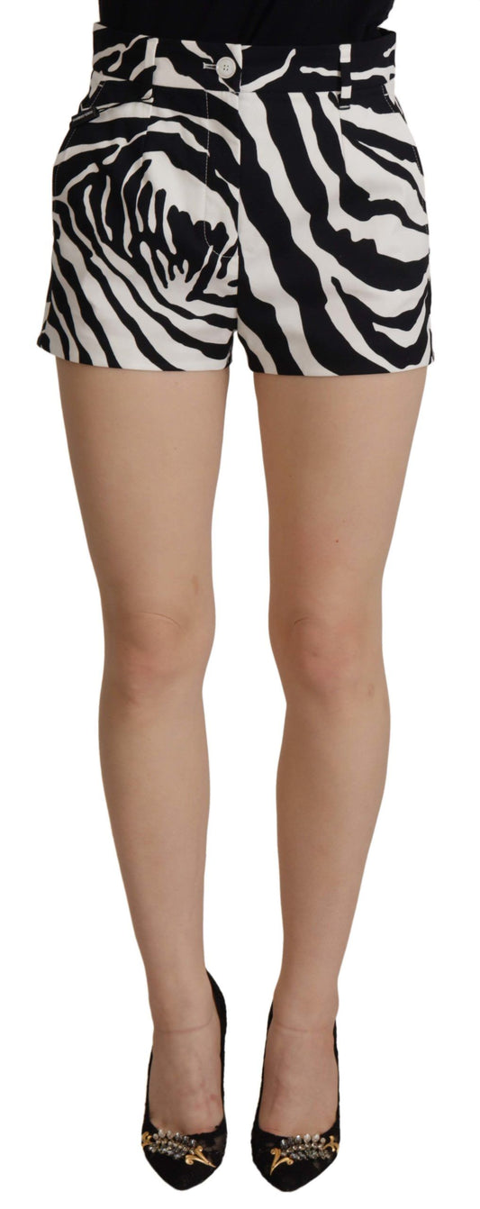 Dolce &amp; Gabbana Zebraprint Hotpants med mellemhøj talje