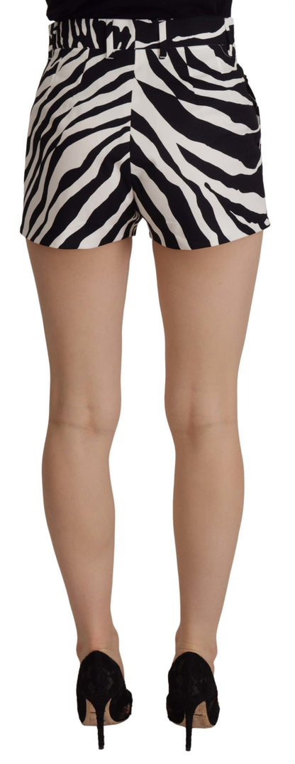 Dolce &amp; Gabbana Zebraprint Hotpants med mellemhøj talje