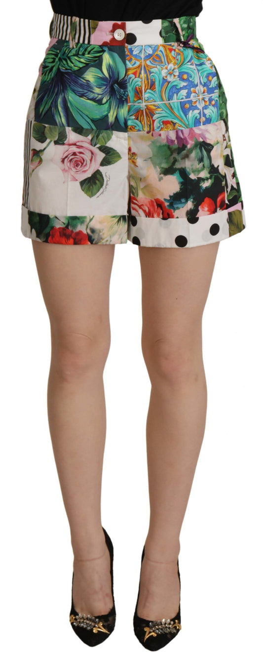 Dolce &amp; Gabbana Blomsterprintede højtaljede hotpants shorts