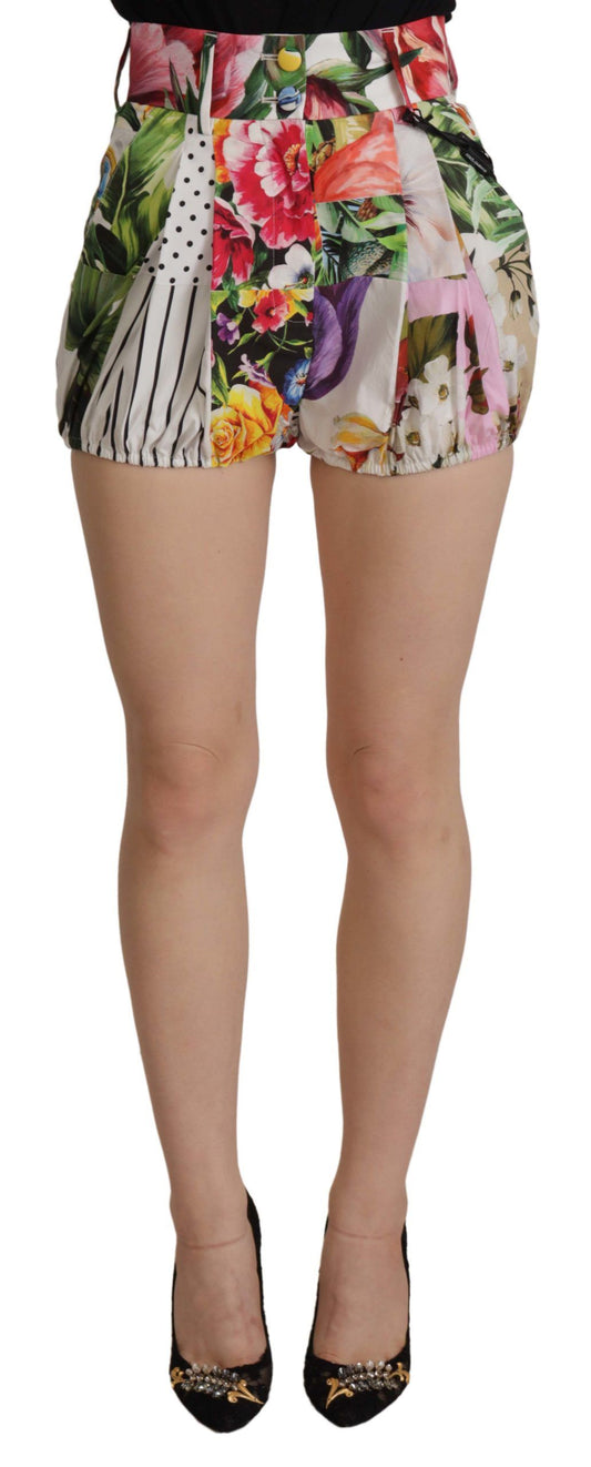 Dolce &amp; Gabbana Flerfarvede Majolica Blomster Højtaljede Shorts