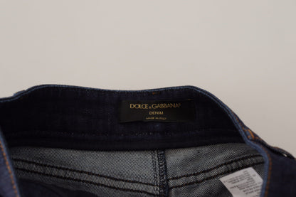 Dolce &amp; Gabbana Chic højtaljede hotpants shorts med krystaldetaljer