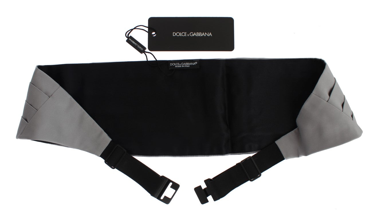 Dolce &amp; Gabbana Elegant Silk Grey Cummerbund