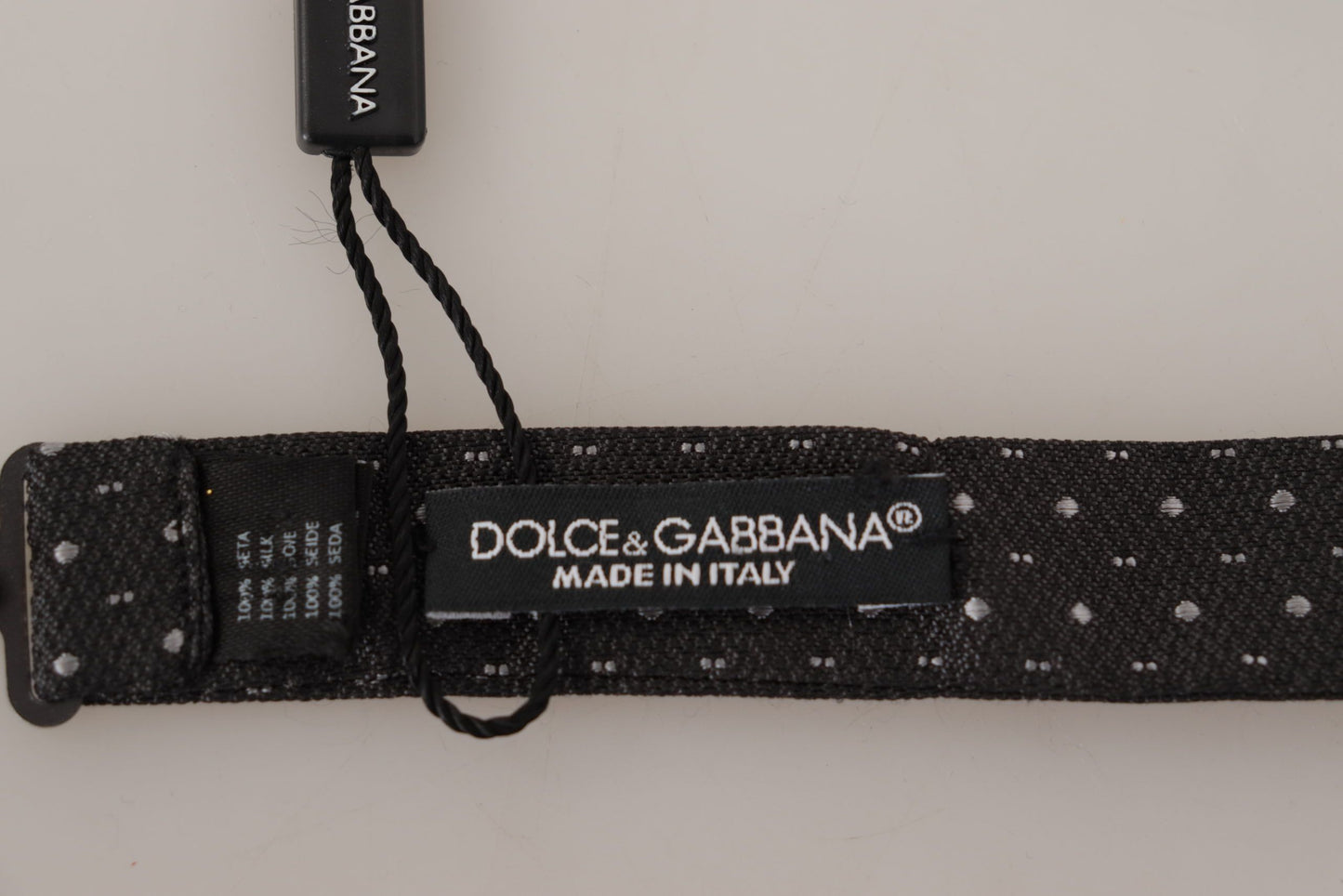 Dolce &amp; Gabbana elegant polkaprikket silkesløjfe