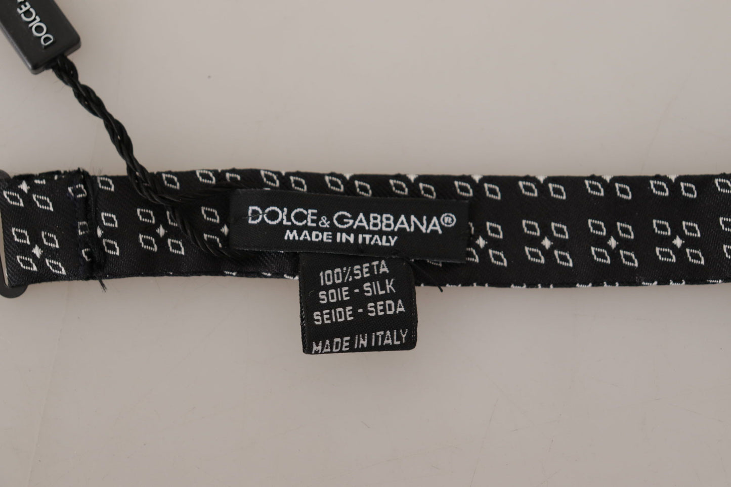 Dolce &amp; Gabbana elegant polkaprikket silkesløjfe