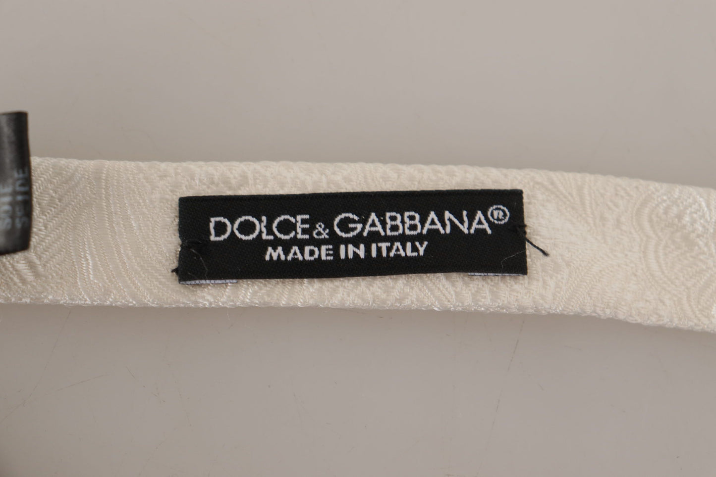 Dolce &amp; Gabbana elegant hvid silkesløjfe