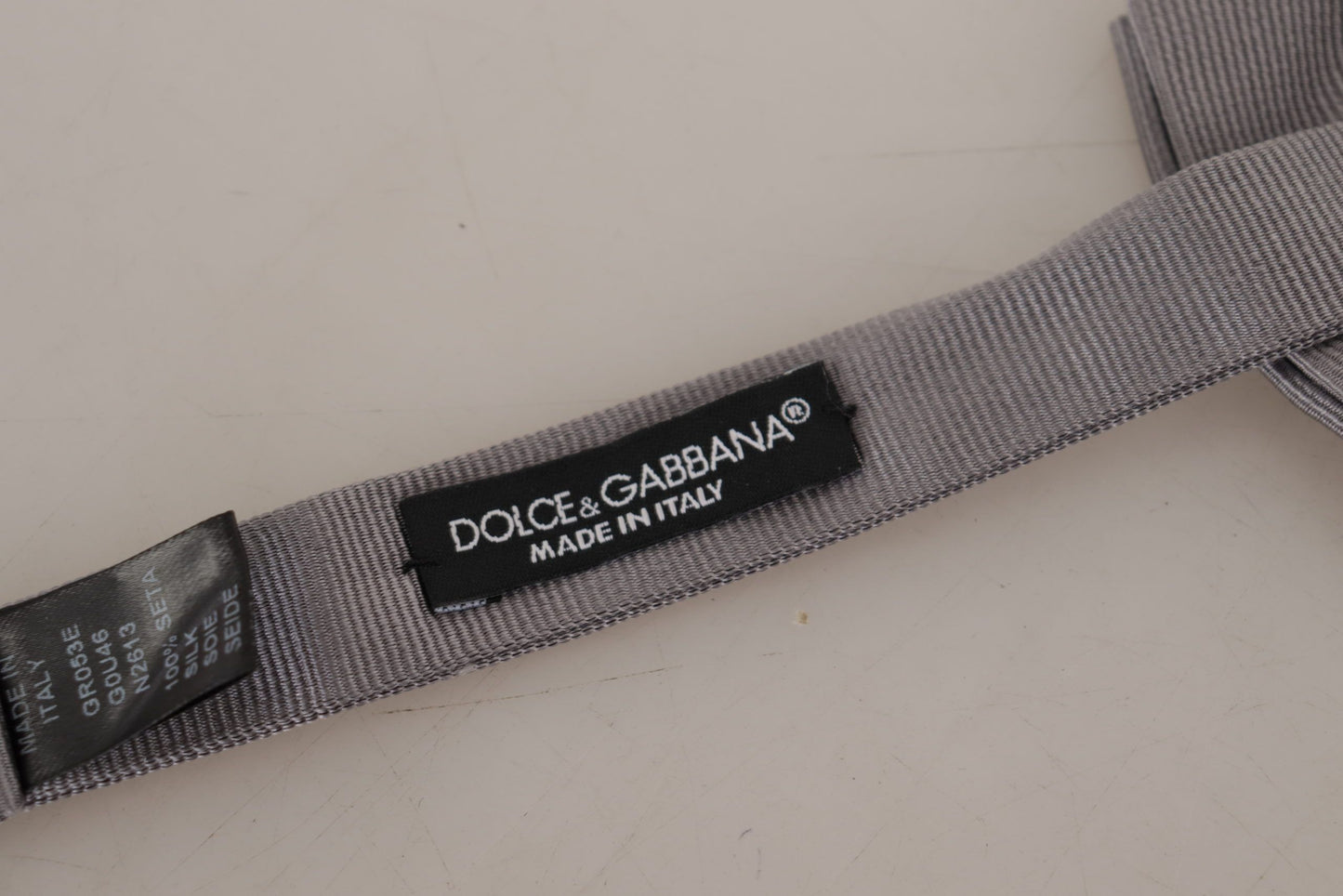 Dolce &amp; Gabbana elegant grå silkesløjfe